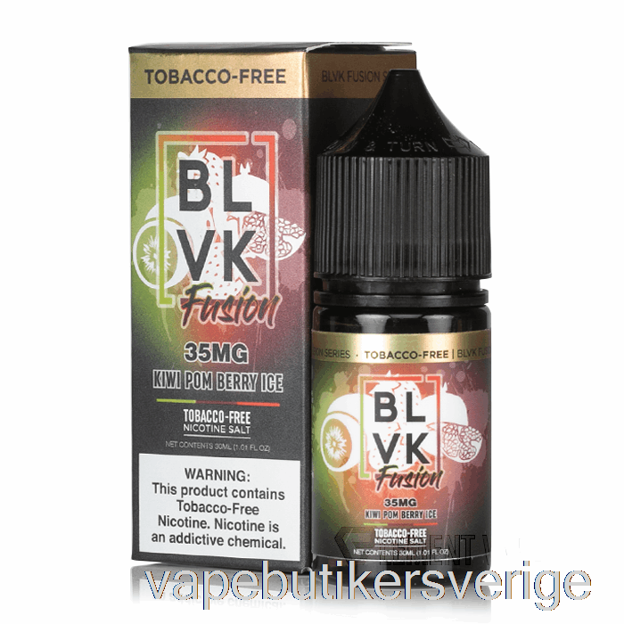 Vape Sverige Kiwi Pom Berry Ice - Blvk Fusion Salter - 30ml 35mg